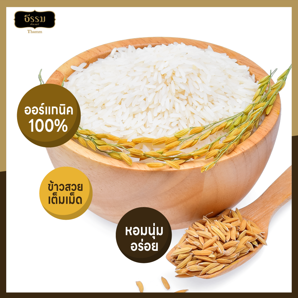 ชุดของขวัญ ธรรม คัลเจอร์ THAMM Organic Gift set Storybook ข้าวหอมมะลิล้านนา รวม 700 กรัม 1 ชุด